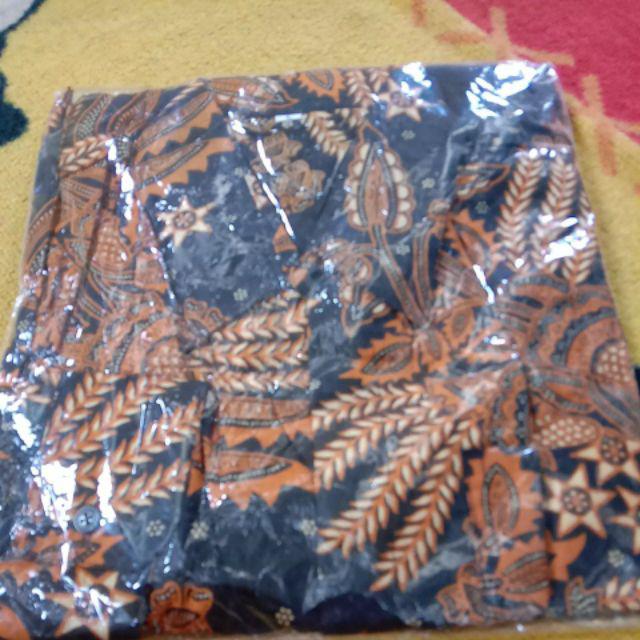 Bswart Batik Hrb026 Kenongo Hem Pendek Padi Pekalongan M L Xl Batik Pria Murah Modern Grosir