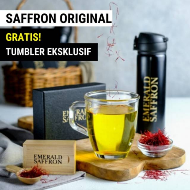 Emerald Saffron Herbal Antioksidan Pelangsing tubuh dan Obat Kanker Original Afghanistan