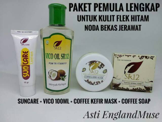 HOT...! Paket pemula Kulit normal/Berjerawat /Berminyak /Beruntus/Flek Hitam /Kulit  SensitifKering