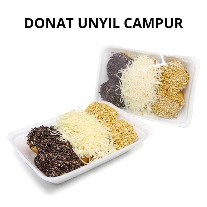 

Donat Unyil Campur (isi 6) | Donat Topping Meses Keju Kacang