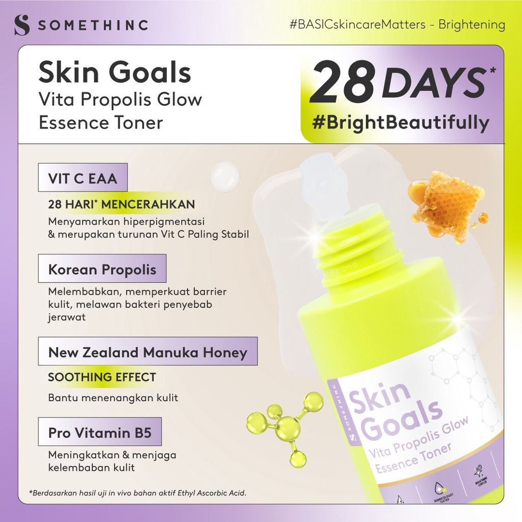 BPOM SOMETHINC SKIN GOALS Vita Propolis Glow Essence Toner Pencerah Wajah Skingoals