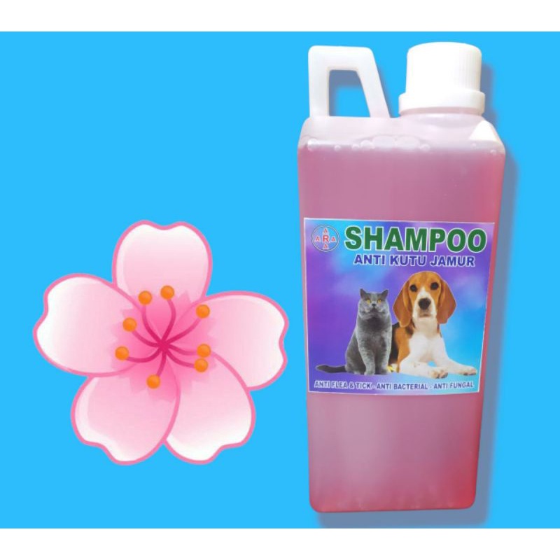 shampo kucing &amp; anjing 1liter anti kutu jamur