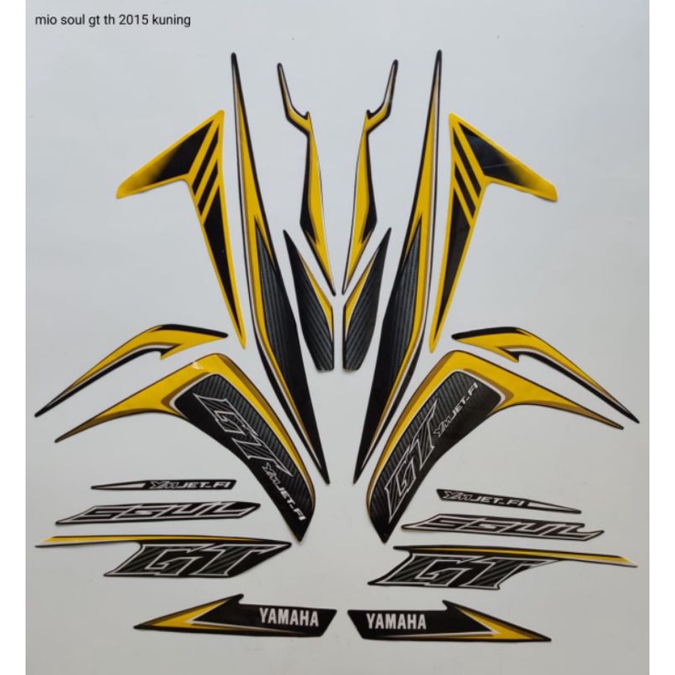 Striping mio shoul GT 2015 kuning, striping yamaha mio shoul GT 2015 kuning terbaik COD