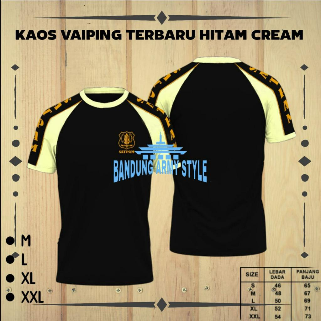 KAOS SECURITY/ KAOS SATPAM /MODEL PAIPING HITAM /BAJU SECURITIIY /BAJU SATPAM TERBARU /KAOS SATPAM