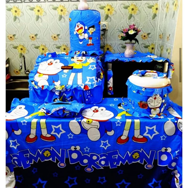 Kitchen Set Home Set Taplak Meja Makan Motif Doraemon