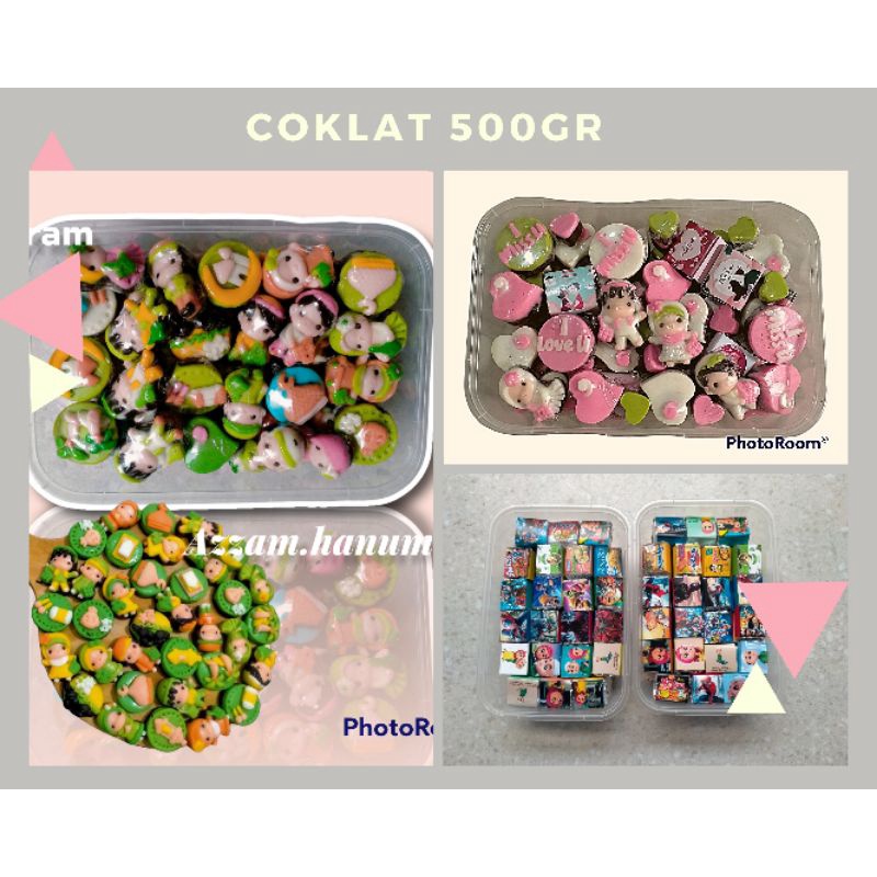 

Cokelat karakter dan coklat dadu 500g