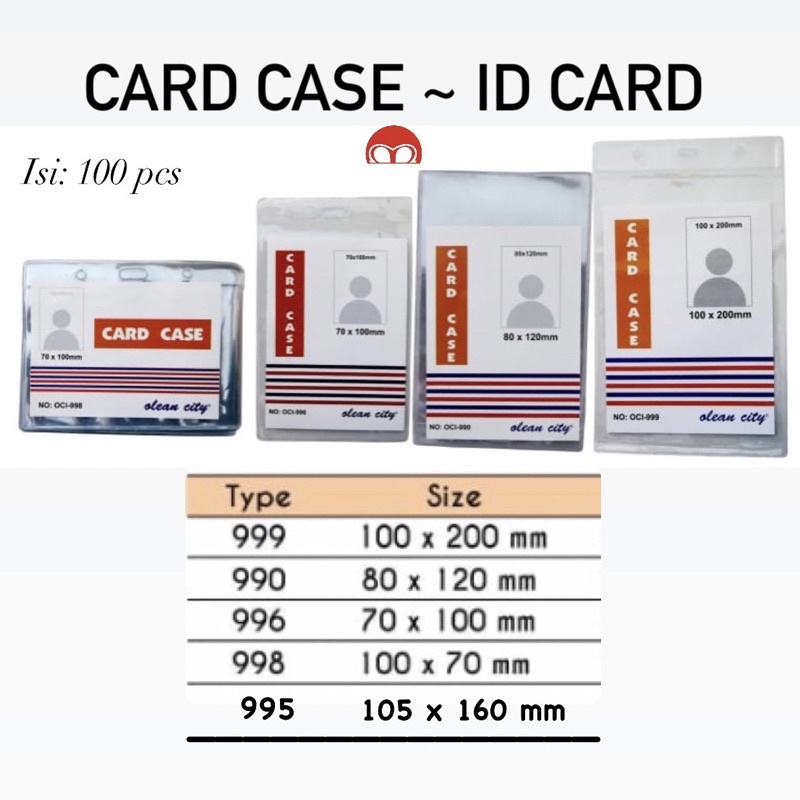 

100 Pc - ID Card Case Keplek A6 Plastik Haji Jepit Keplek Name Tag