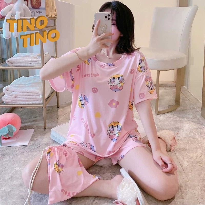 CJSW-S TINO TINO Baju Tidur Piyama Set Pendek Berbagai Macam Motif