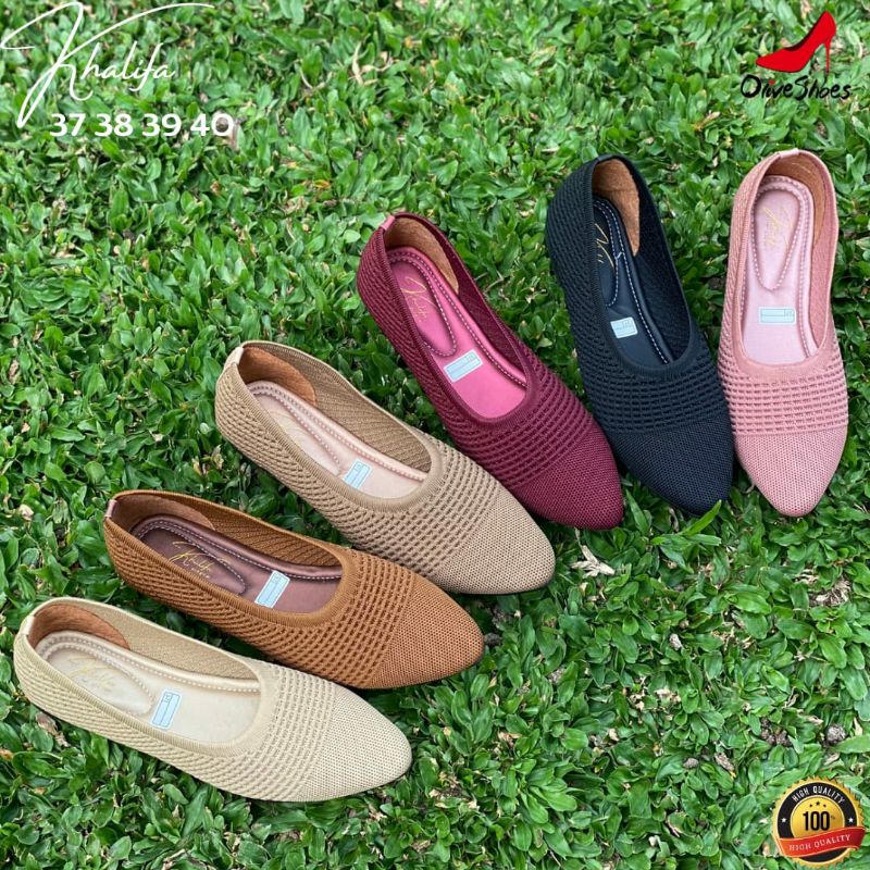 Flat Shoes Bahan Rajut KHALIFA