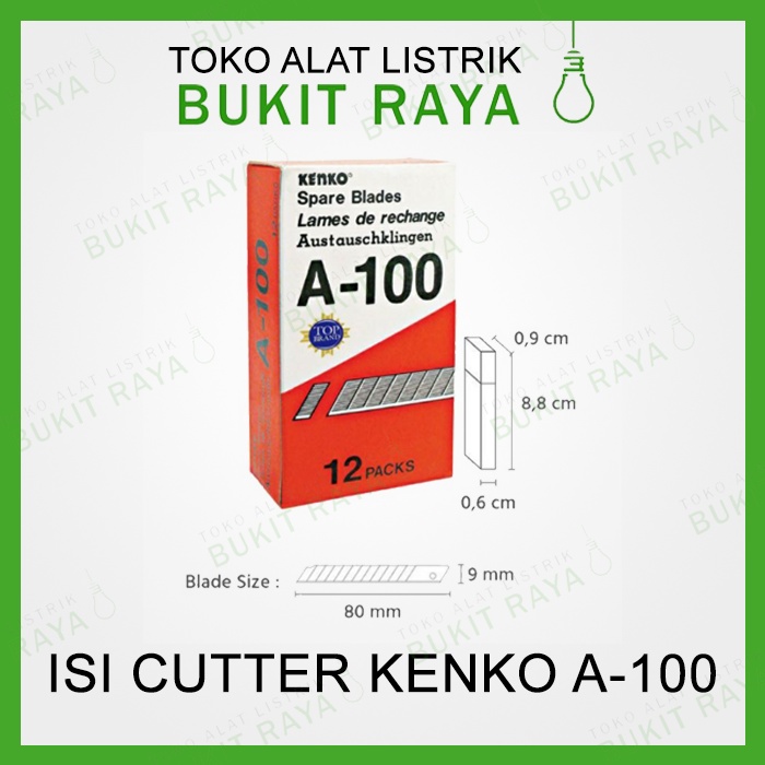 

A100 Kenko Isi Cutter Spare Blades untuk Cutter Kecil A300