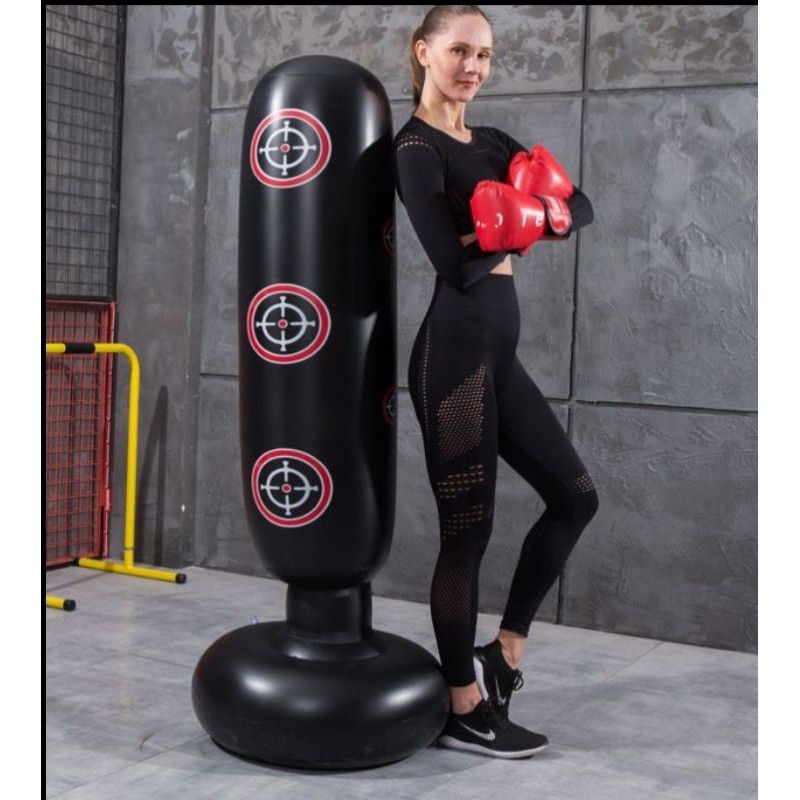 Jusenda Punching Bag Samsak Tinju Angin 160 Cm Mma Boxing Samsak Tiup Samsak Isi Angin Shopee Indonesia