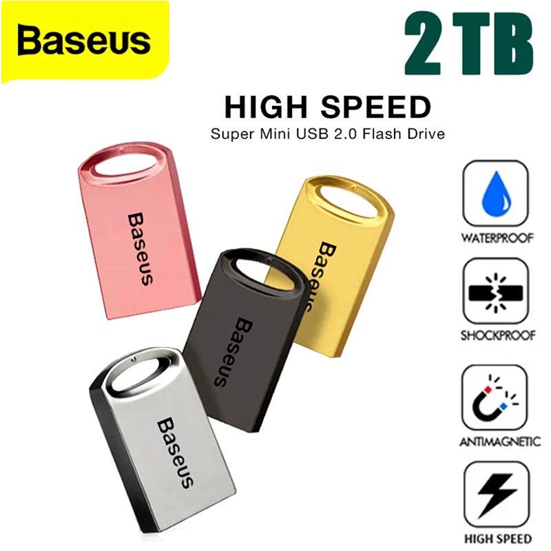 Baseus Flash Disk USB 2.0 2TB Bahan Metal Anti Air portable