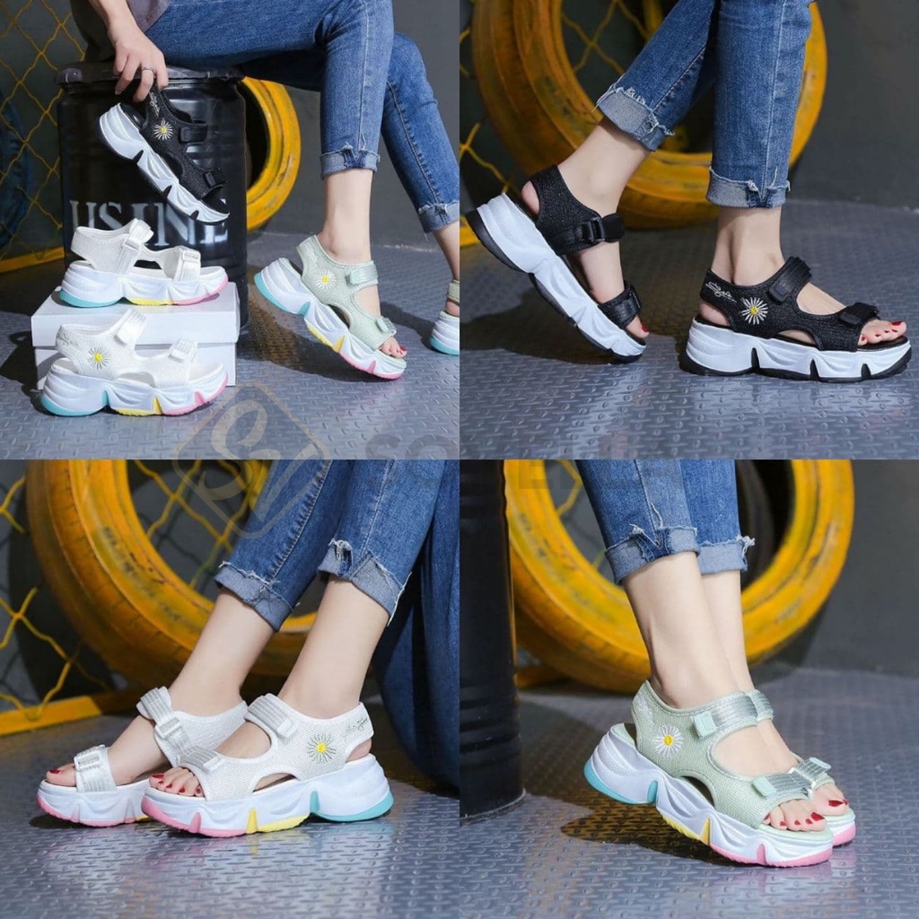 SOVELLA Seojin Sepatu Sandal Tali Sendal Wanita Import-7