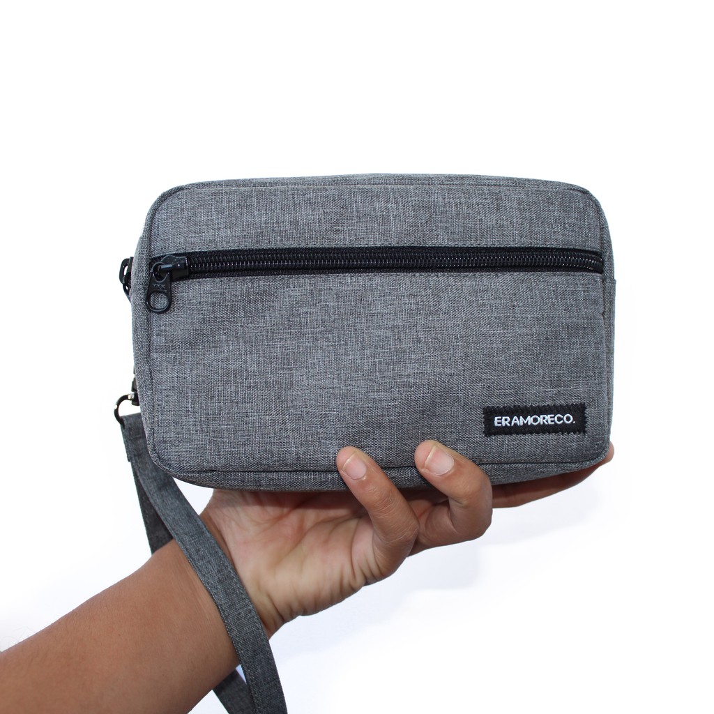 clutch pria unisex hand bag mini - abu abu EMHB37