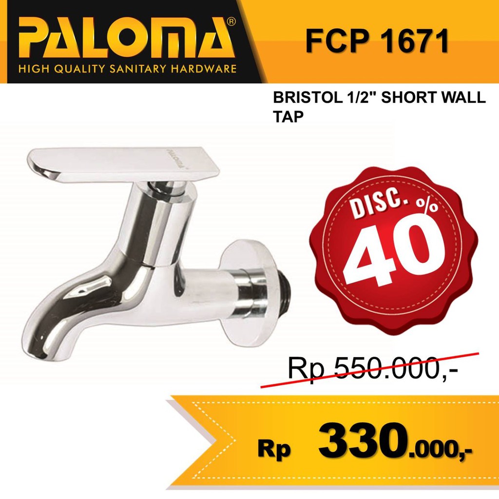 Tap PALOMA FCP 1671 Keran Kran Air Dingin Tembok Wall Taman Garasi