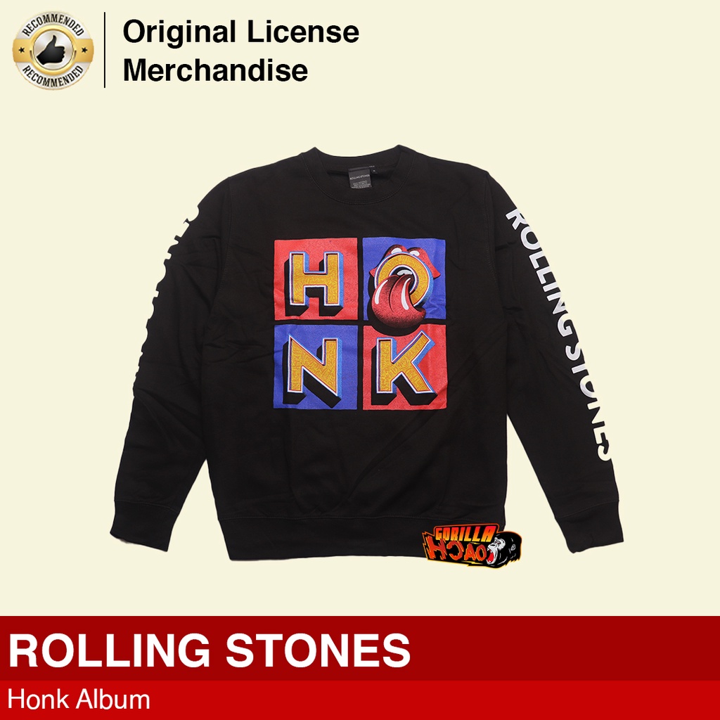 Sweatshirt Hoodie Sweater Jaket Jacket Dewasa Pria Wanita Band Musik Rock Original ROLLING STONES Ho