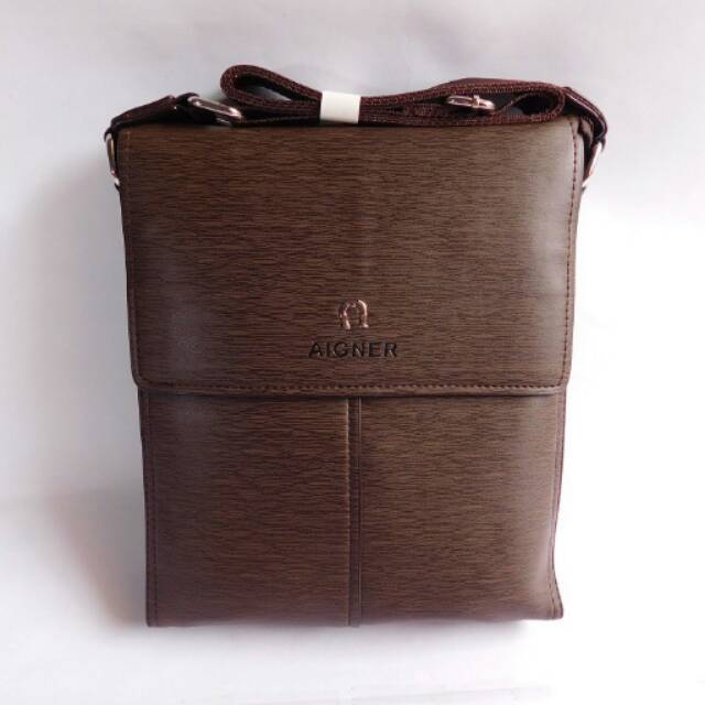 Tas Selempang pria, Sling bag pria, Tas AIGNER 188 BROWN