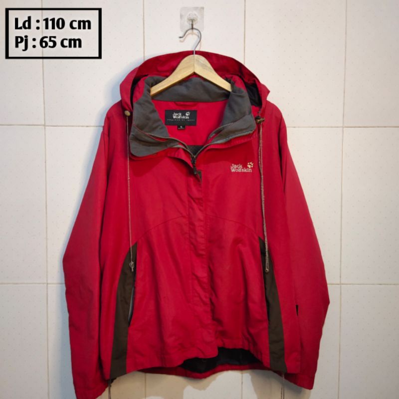 JACK WOLFSKIN preloved branded jaket pria wanita cewek cowok thrift pl bekas second jacket parasut o