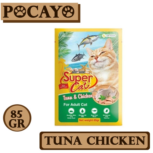 Super Cat Pouch Adult Tuna Chicken 85gr