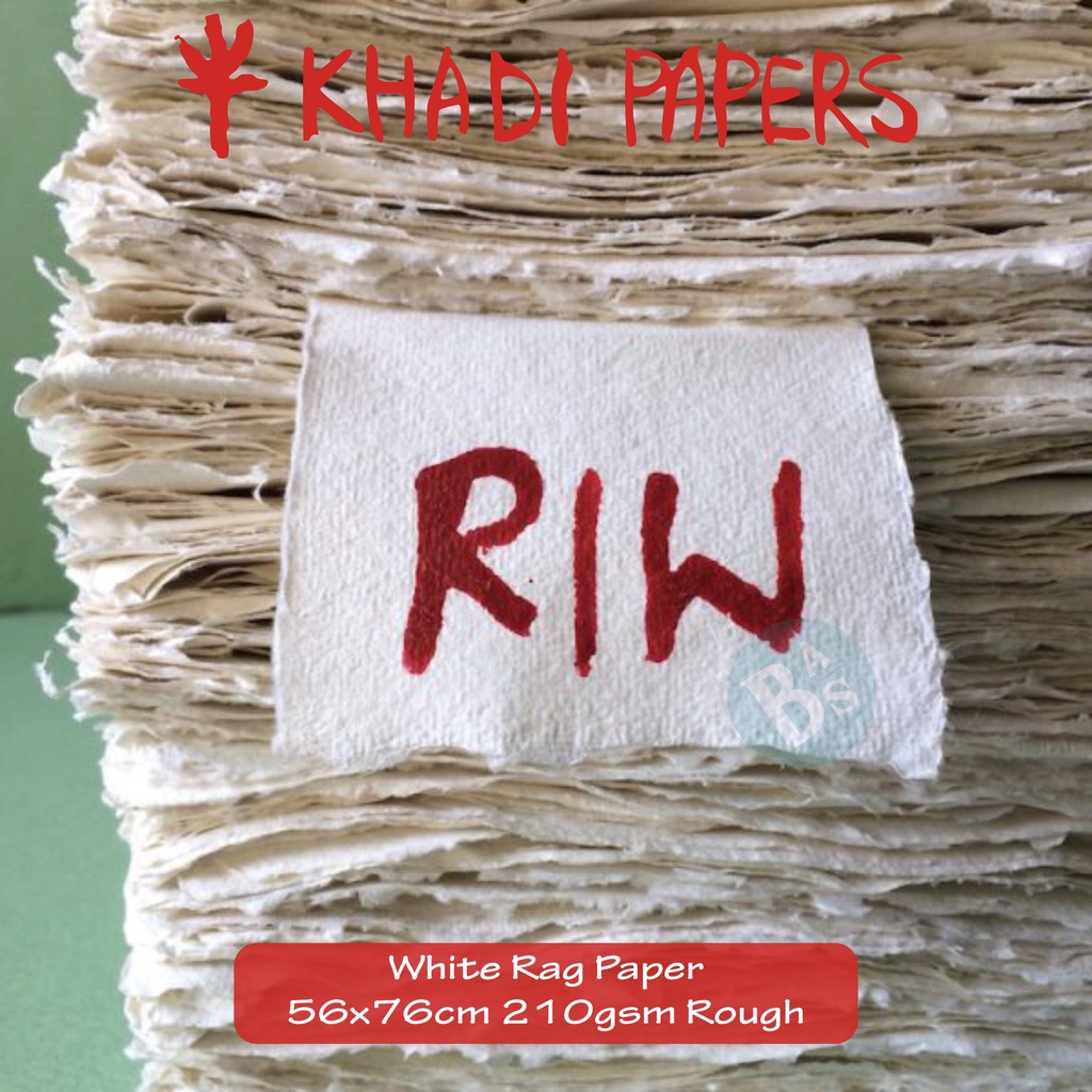 

Khadi - White Rag Papers 210gsm / 320gsm / 56 x 76cm