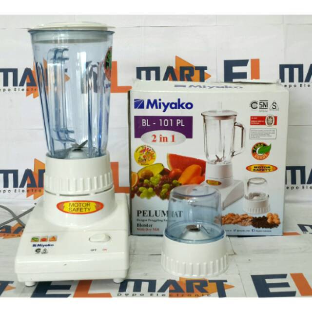 Jual NEW Miyako Blender 2in 1 BL101PL /penggiling Bumbu MURAH | Shopee ...