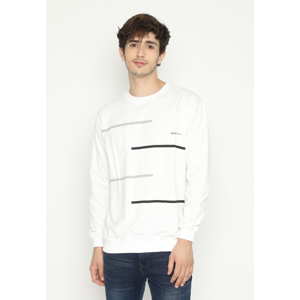 Sweater Pria Ryusei Swt Men Seyu White-1
