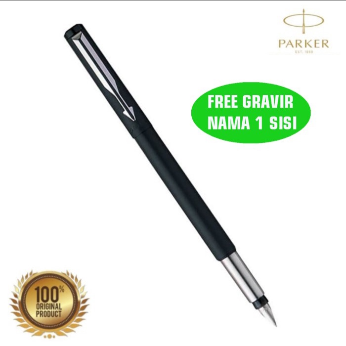 

Pulpen - Pulpen Parker Fountain Matte Black Silver Exclussive