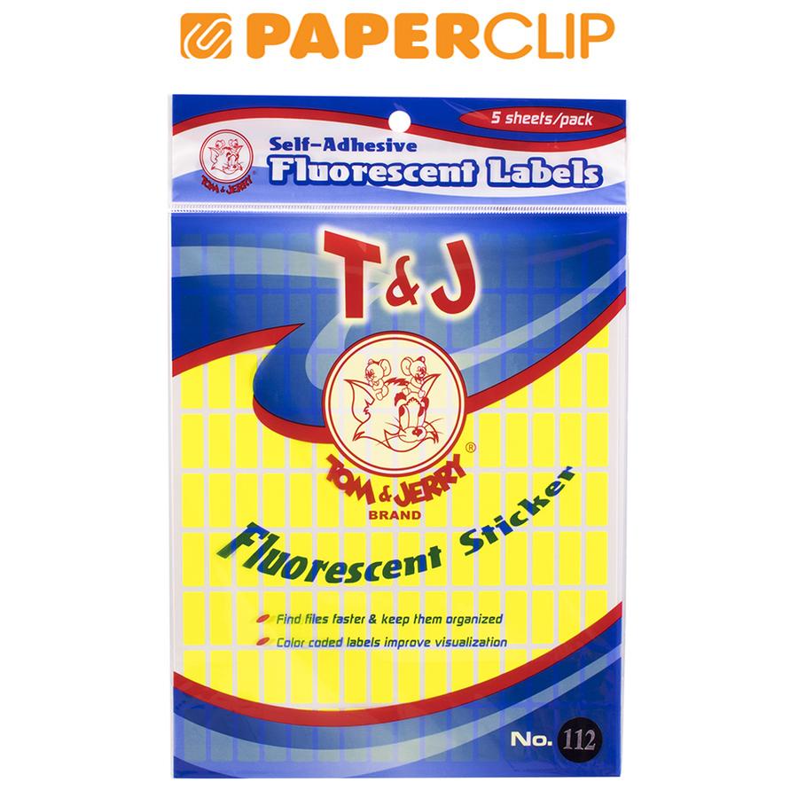 

LABEL TOM & JERRY NO.112 YELLOW