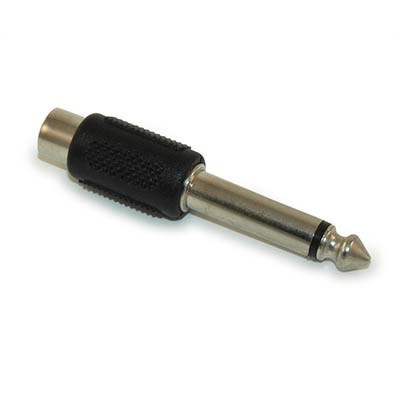 1/4 inch Mono Jack (Male) to RCA (Female) Adapter