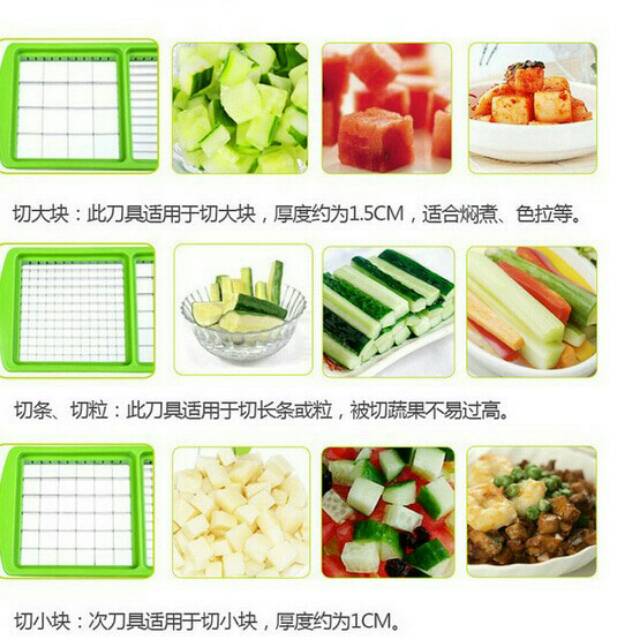 Nicer Dicer plus / Alat memotong Sayuran dan buah 11 Variasi