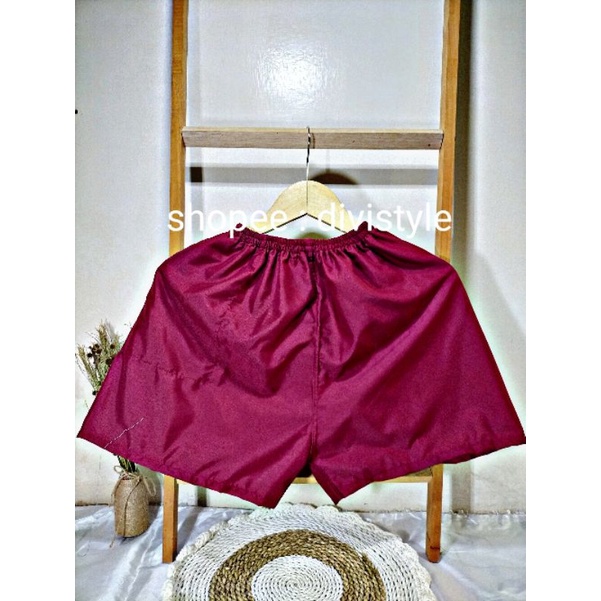 CELANA KOLOR | CELANA SANTAI | CELANA MURAH | GROSIR CELANA PENDEK BOXER PRIA / WANITA DEWASA-Polos maron