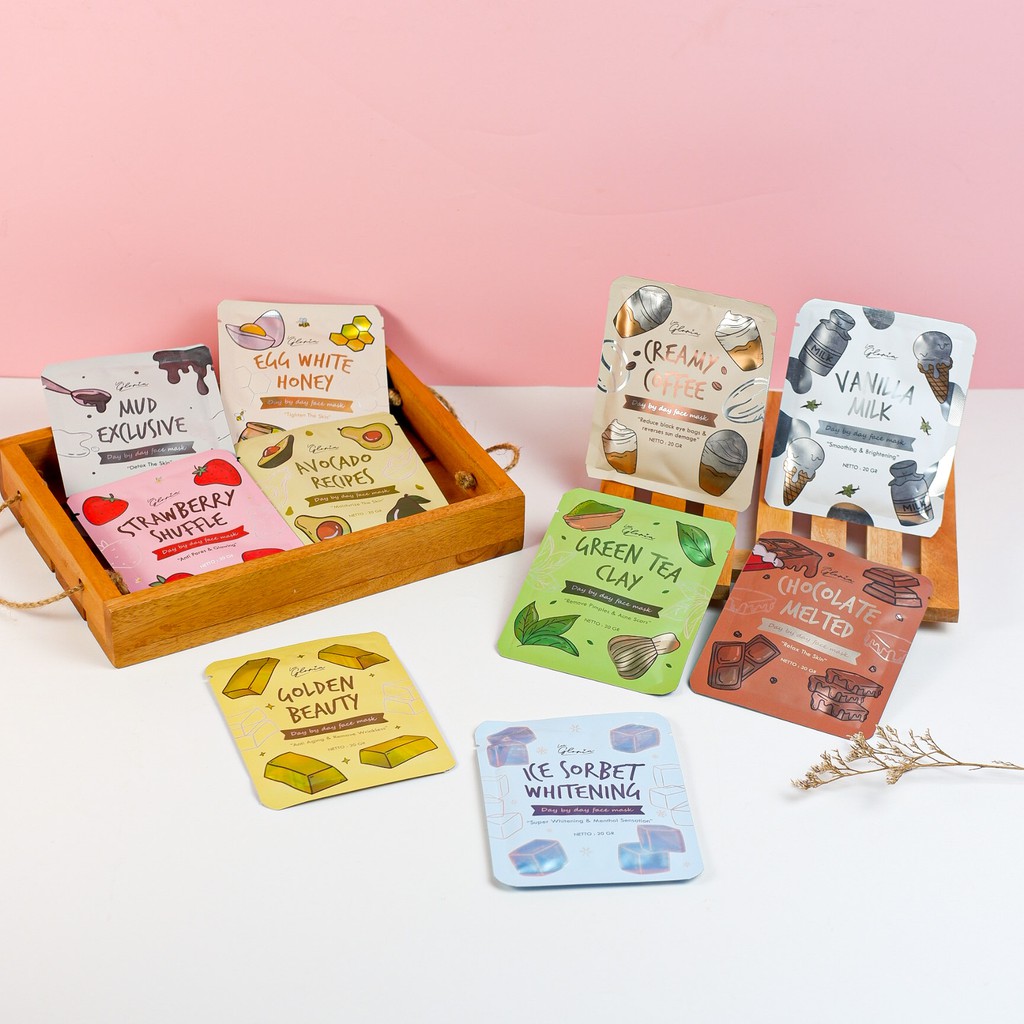 (NEW PACKAGING) Masker by Lea - Day by Day Face Mask - Masker BPOM - 20gr - Masker Wajah
