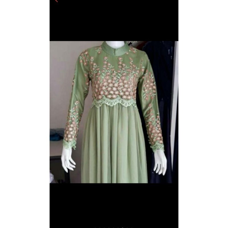dress brokat tulle prada by flh greenjade M preloved