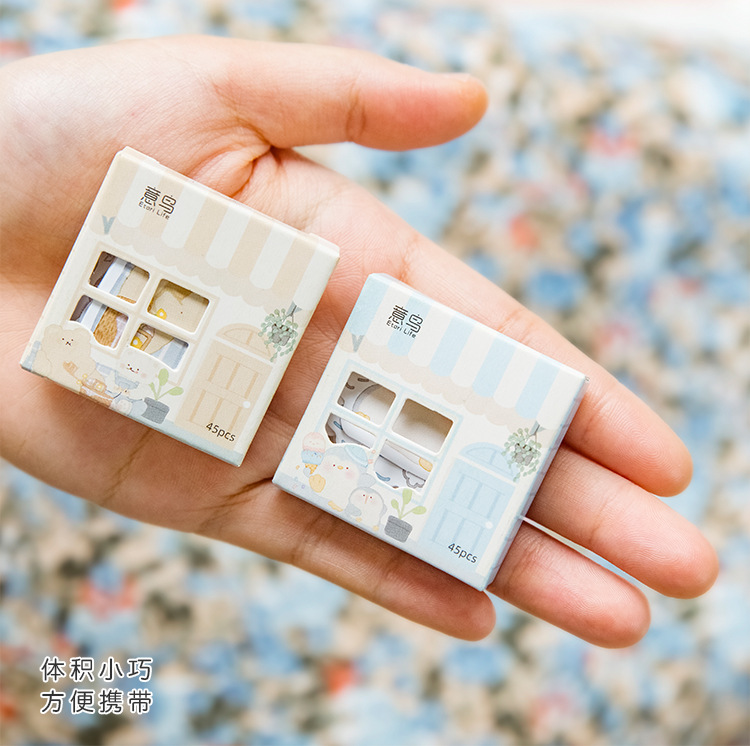 Winzige 45pcs Stiker Kartun Hewan Lucu Untuk Dekorasi Scrapbook/Jurnal-6
