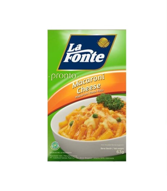 La Fonte Pronto Macaroni With Cheese Makaroni Keju 63gr