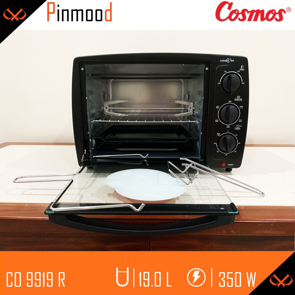 OVEN LISTRIK COSMOS CO-9919 R / KAPASITAS 19 LITER / CO9919R / PEMANGGANG BBQ MURAH TIMER LOW WATT