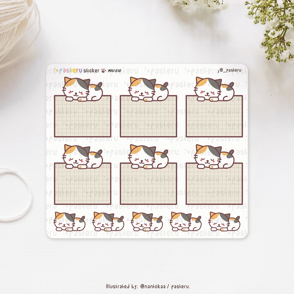 

Kawaii Cat Blank Box | Pasteru Planner Journal Sticker