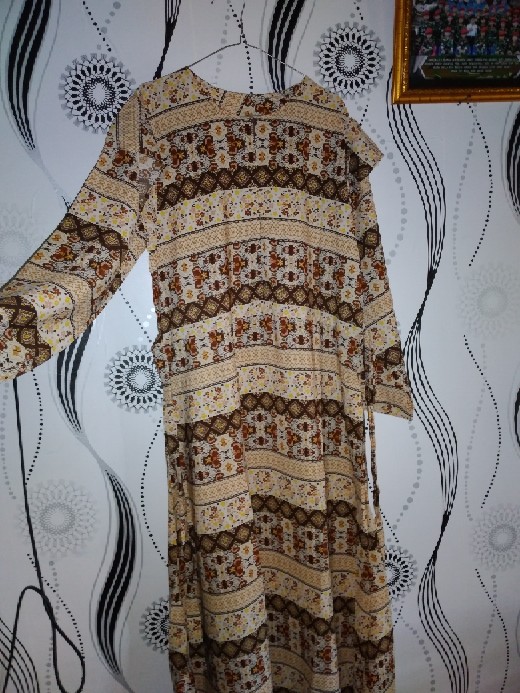 Gamis Batik Sayap - Sleting Depan Jumbo Xxl Bumil Busui Murah Grosir Muslimah Tali Maxi Syari