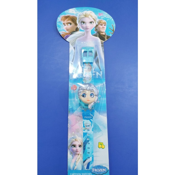 Jam tangan anak  musik bermotif karakter banyak T melodi musik led-Frozen
