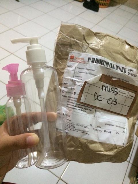 Botol Plastik Pet 250 Ml Tutup Pump Minimal 10 Pcs