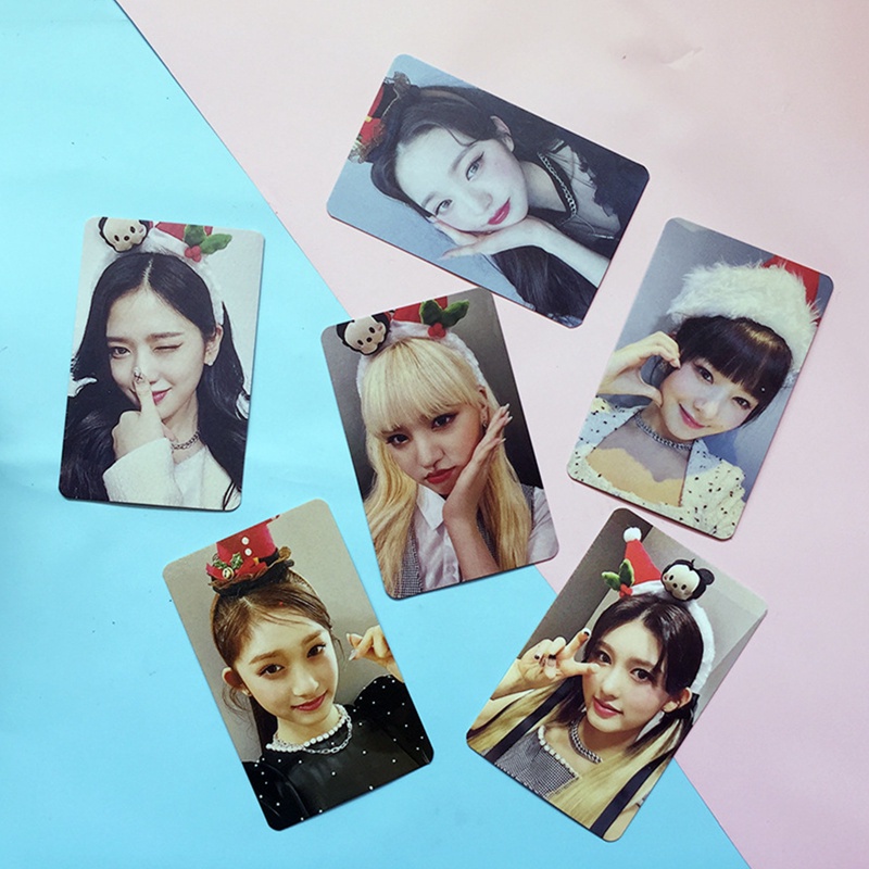 6pcs / Set Kartu Pos Motif Print Lucu Gaya Korea Untuk Koleksi Penggemar