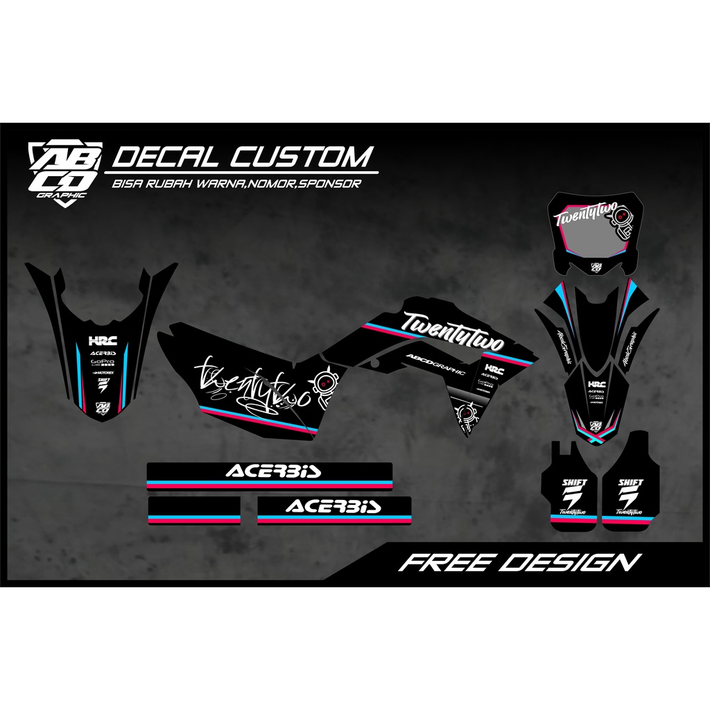 Jual Decal Crf L Full Body Super Glossy Banyak Varian Design Sticker Crf Decal Wr