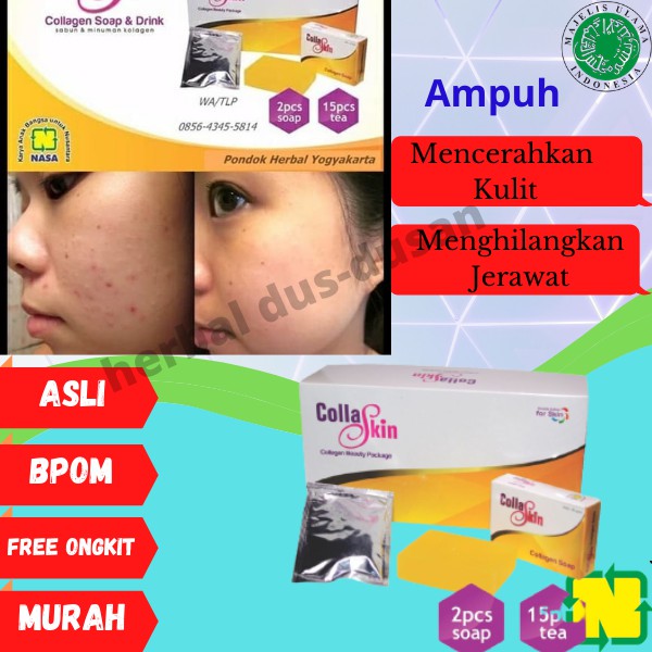 Collagen Collaskin Natural Herbal Alami - produk nasa Perawatan kecantikan kulit halus