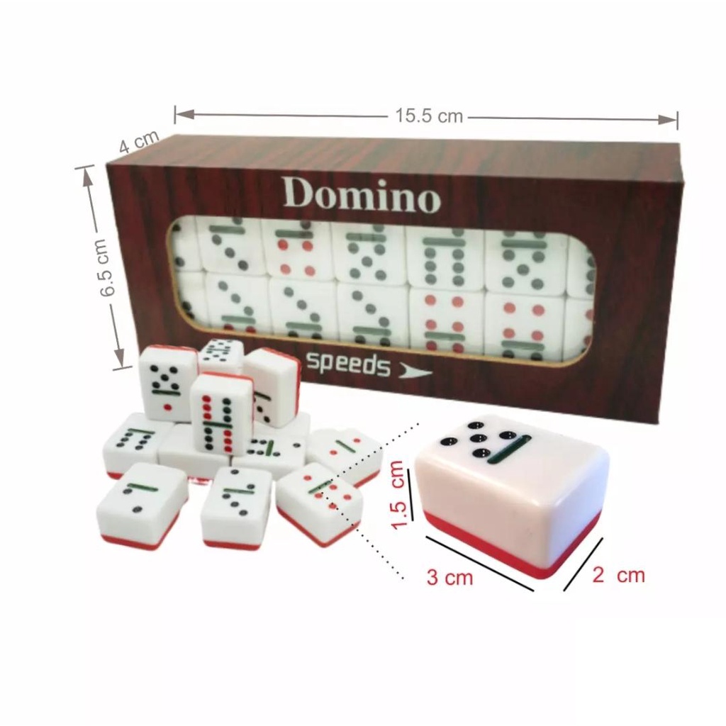 DOMINO BATU WARNA SPEEDS + BOX KAYU COKLAT TEBAL Domino Mahyong Batu Tebal AD