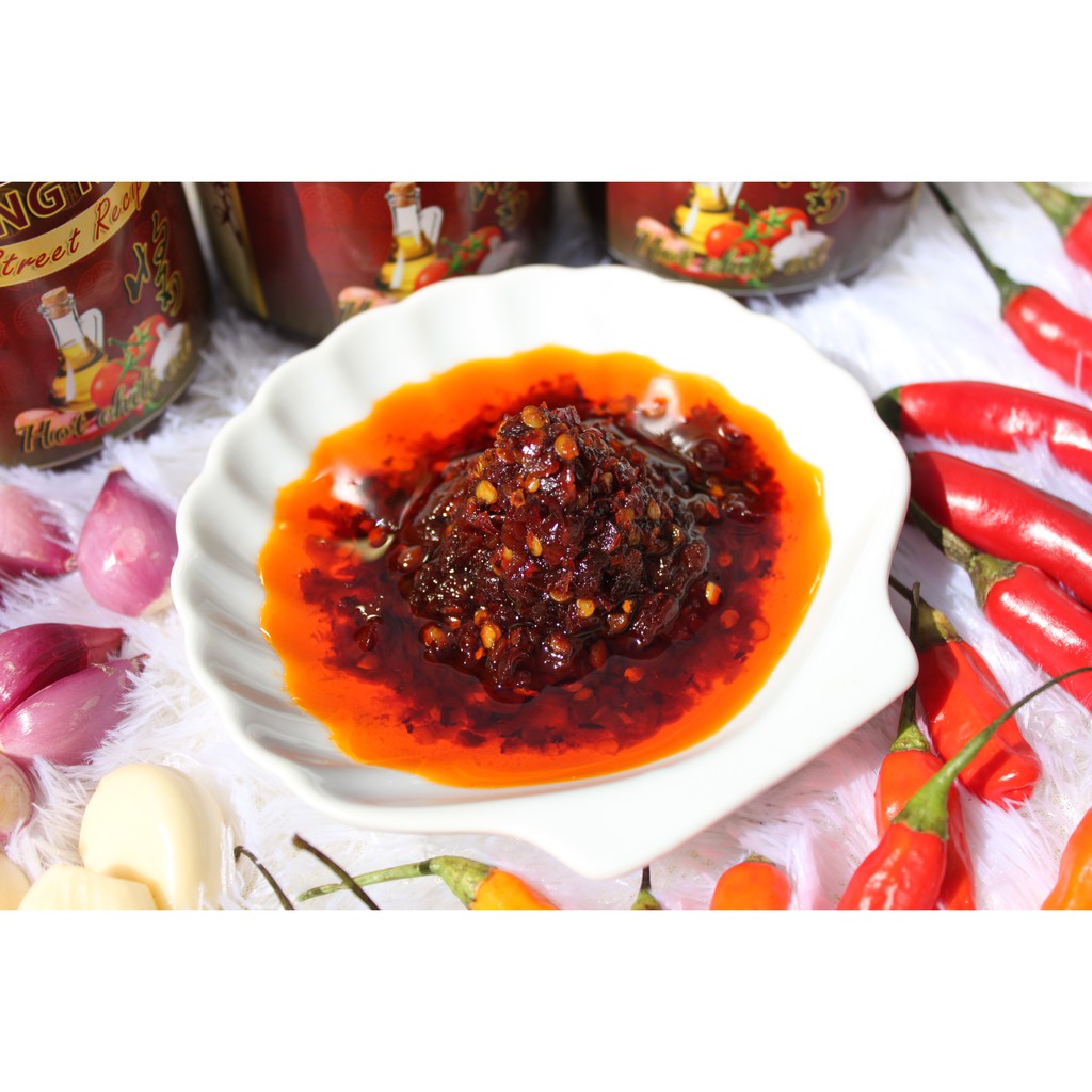 

06 premium hot chili oil sambal cabe saos saus pedas dimsum chili oil ebi scallop bumbu dapur