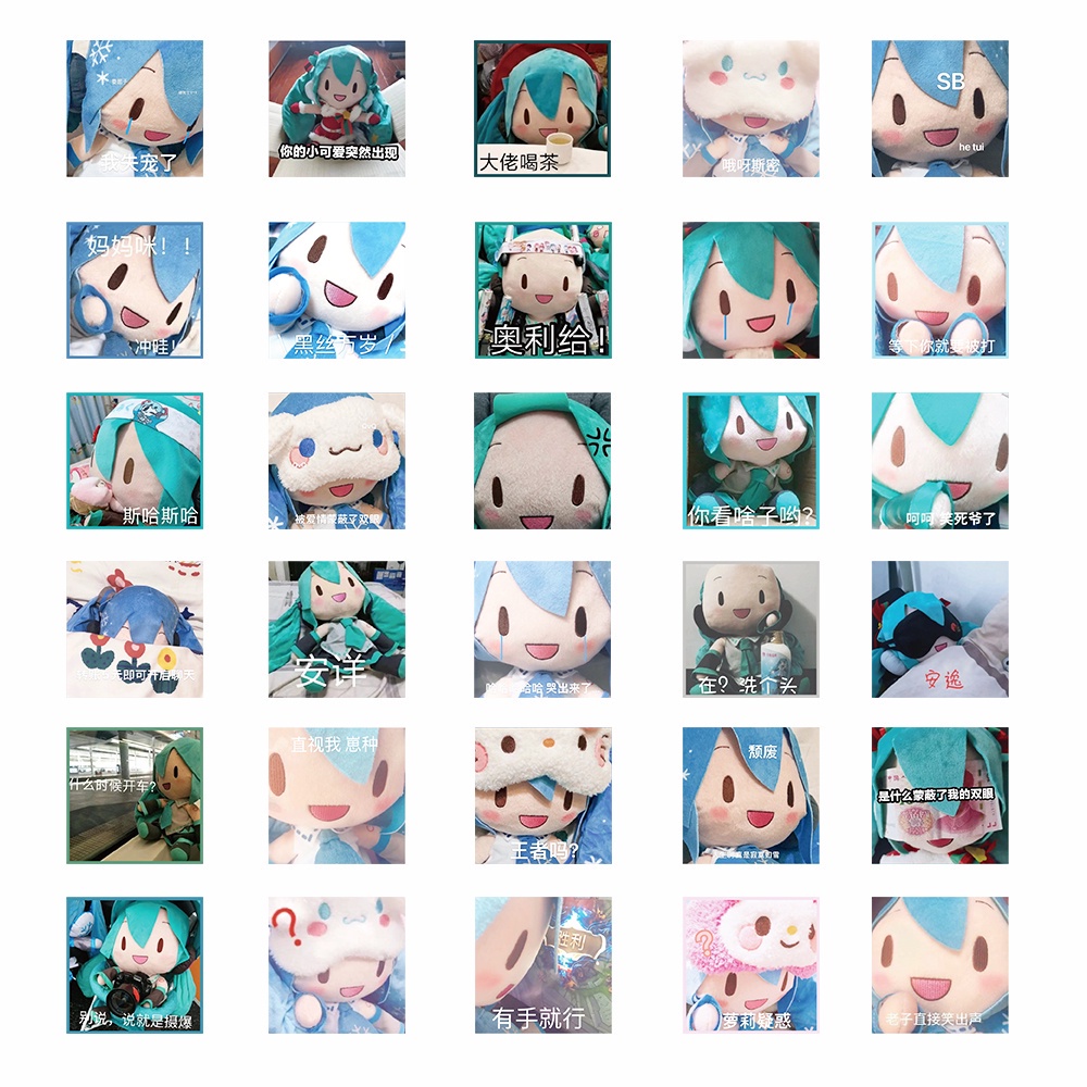 62pcs Stiker Desain Boneka Hatsune Miku Anti Air Untuk Dekorasi Laptop