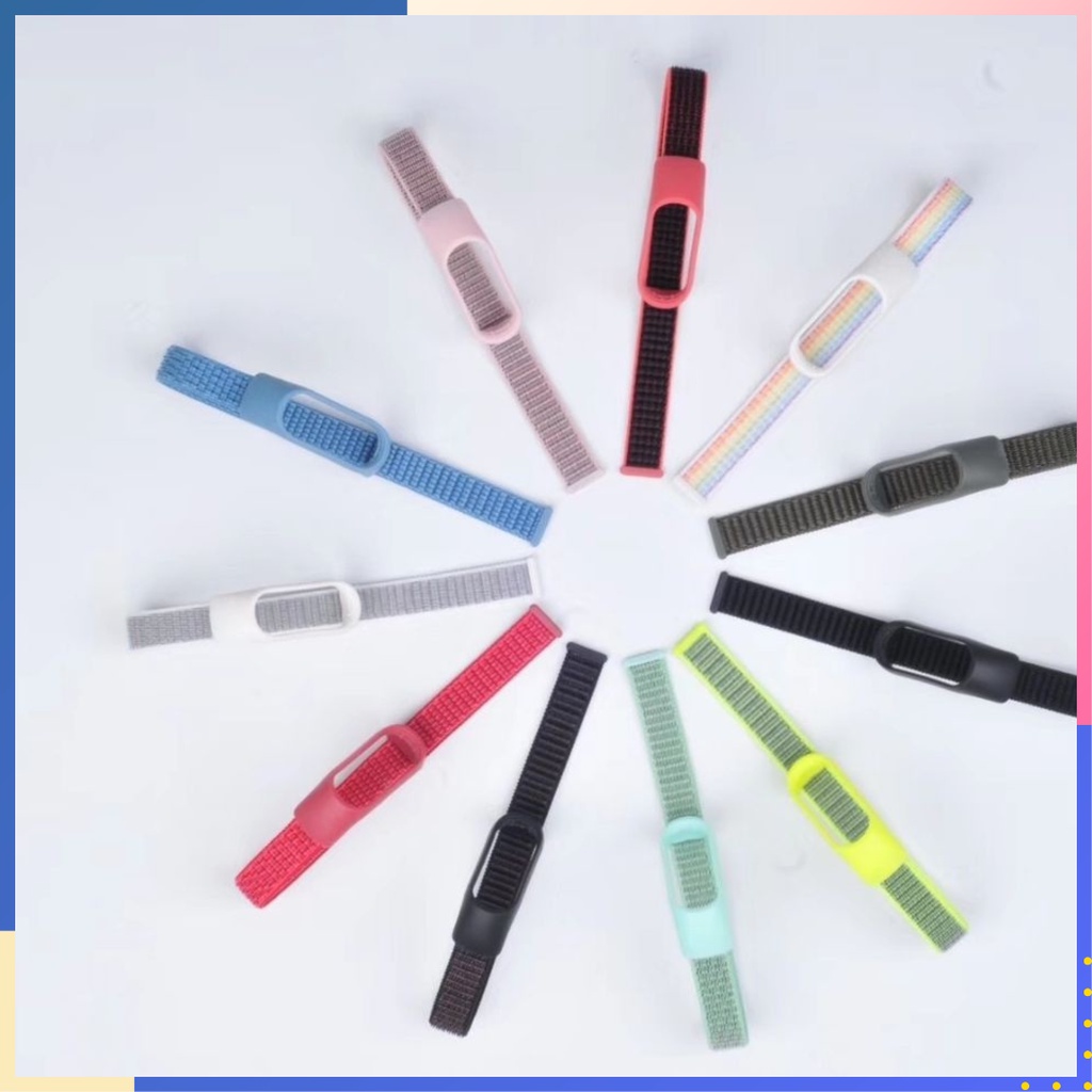 Tali Strap Nilon Breathable untuk Xiaomi Mi Band 3 4 5 6 7