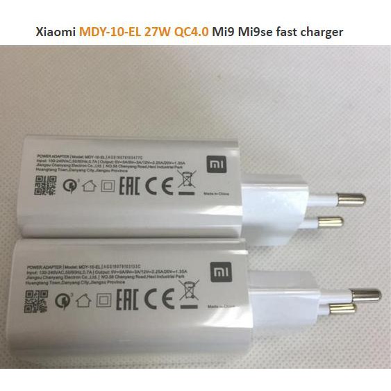 Charger XIAOMI Turbo 27W Mi 9 Note 8 Note 9 Note 10 Pro MDY-10-EL + Type C Original