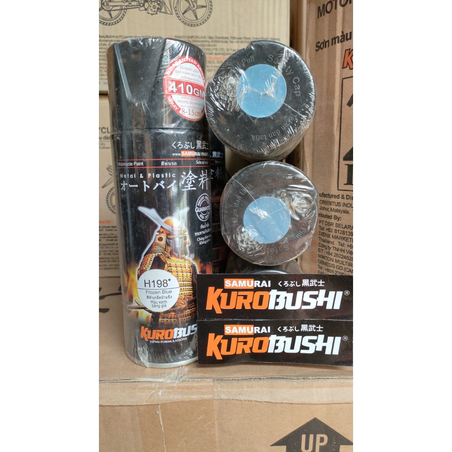 cat semprot samurai kurobushi pilok pilox samurai frozen blue h198* h198 400ml biru muda metalik samurai kurobushi