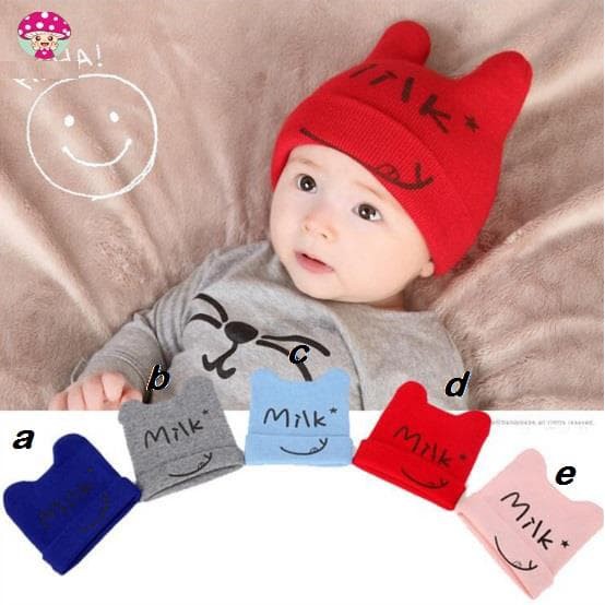 Topi bayi baru lahir topi bayi rajut topi baby milk topi rajut bayi